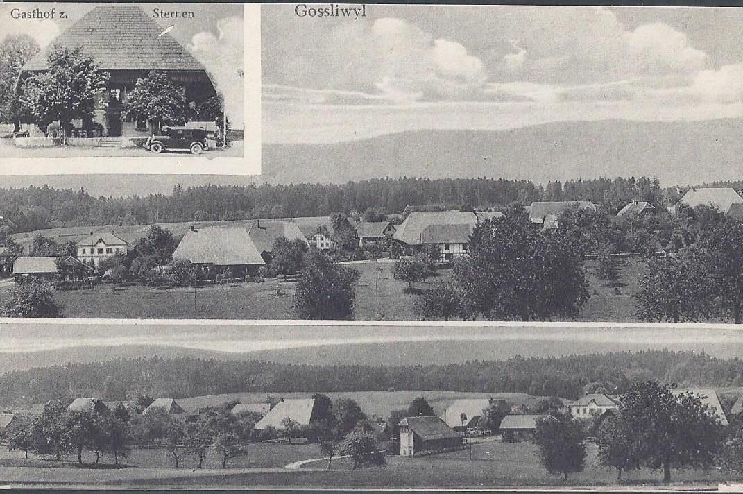 <p>Gruss aus Gossliwil ,&nbsp; Karte Top Zustand ungelaufen ,</p>